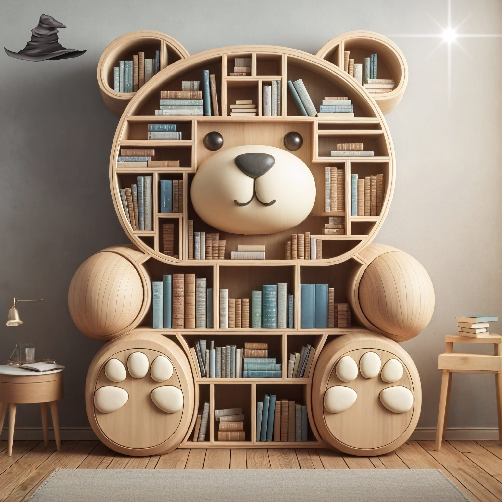 Bear-Shaped Bookcase