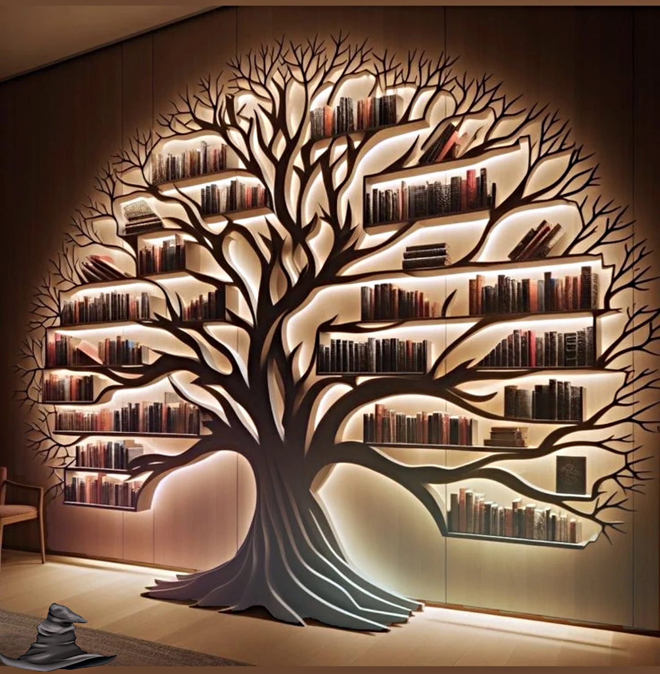Tree-Shaped Shelves – Nature-Inspired Storage Solution