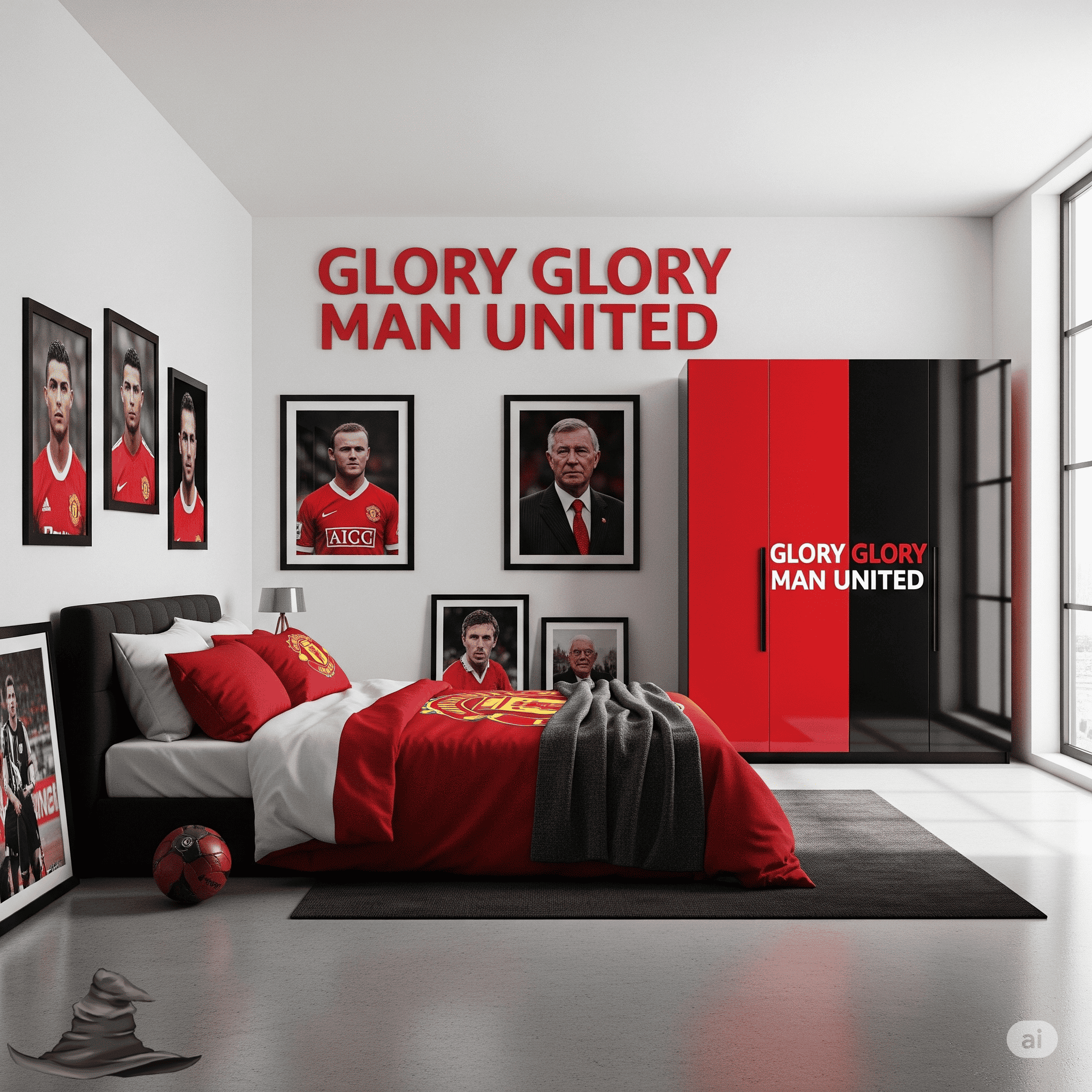 Manchester United Room – Bold Design Inspired by the Red Devils